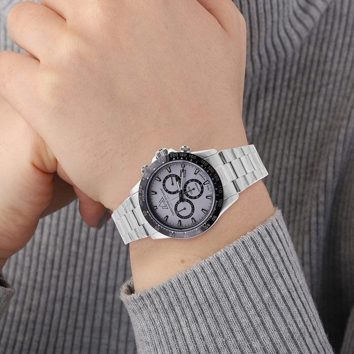 CHRISTOPHE DUCHAMP Grand Mont Quartz Movement Chronograph Dial Watch - Silver and Black 8920891 2