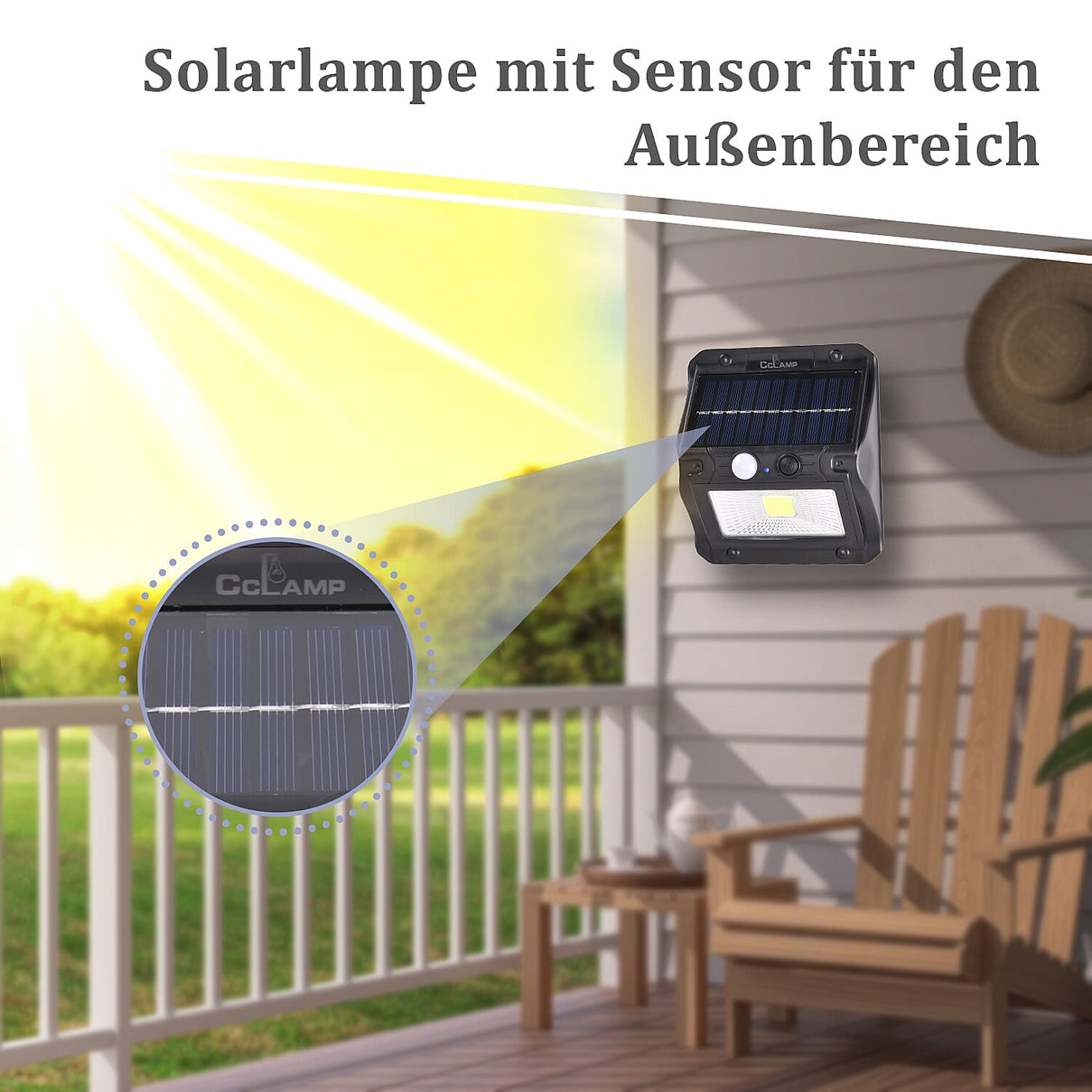 CL-108 Solar-Powered Outdoor Lamp with Motion Sensor 7534624 5
