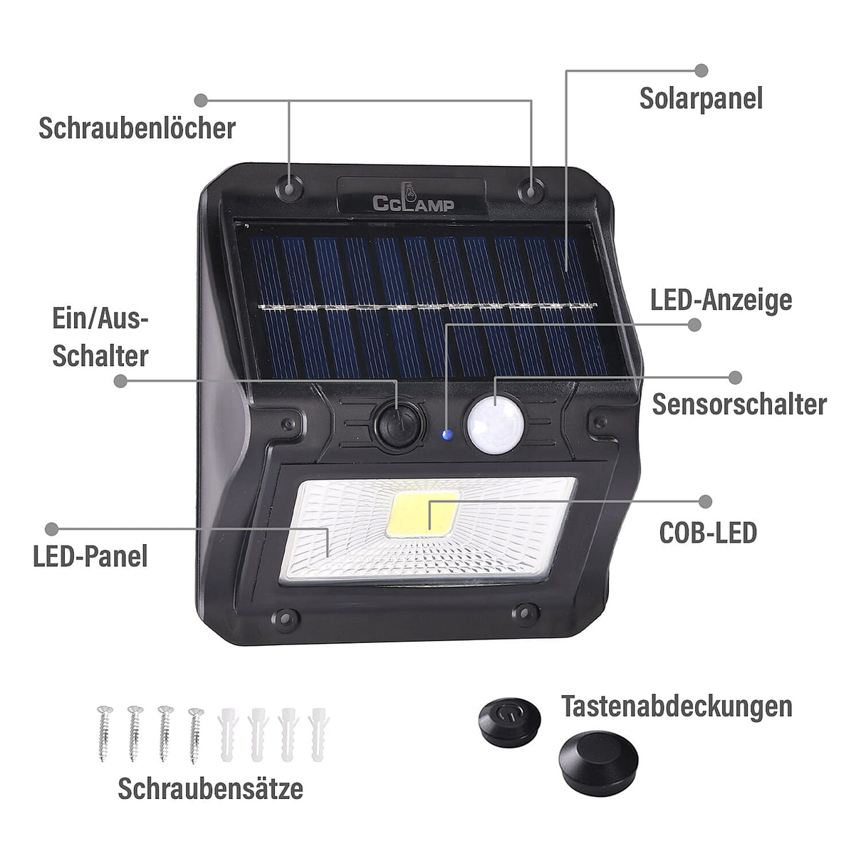 CL-108 Solar-Powered Outdoor Lamp with Motion Sensor 7534624 6