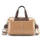 Manhattan CloseOut- 100% Genuine Leather  Bag with Shoulder Straps - Gold