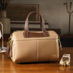 Manhattan CloseOut- 100% Genuine Leather  Bag with Shoulder Straps - Gold