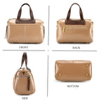 Manhattan CloseOut- 100% Genuine Leather  Bag with Shoulder Straps - Gold