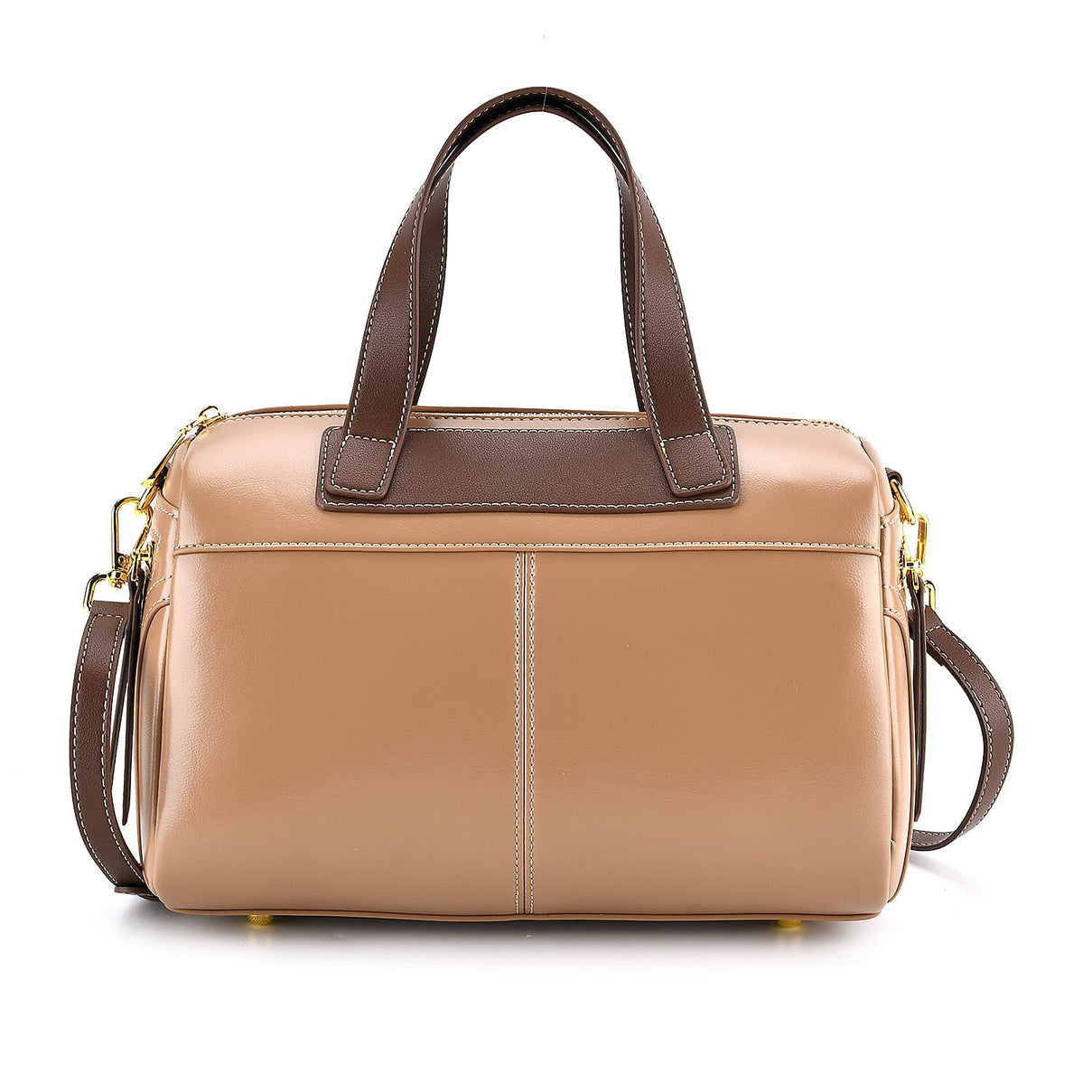 Manhattan CloseOut- 100% Genuine Leather  Bag with Shoulder Straps - Gold 7603767 11