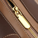 Manhattan CloseOut- 100% Genuine Leather  Bag with Shoulder Straps - Gold
