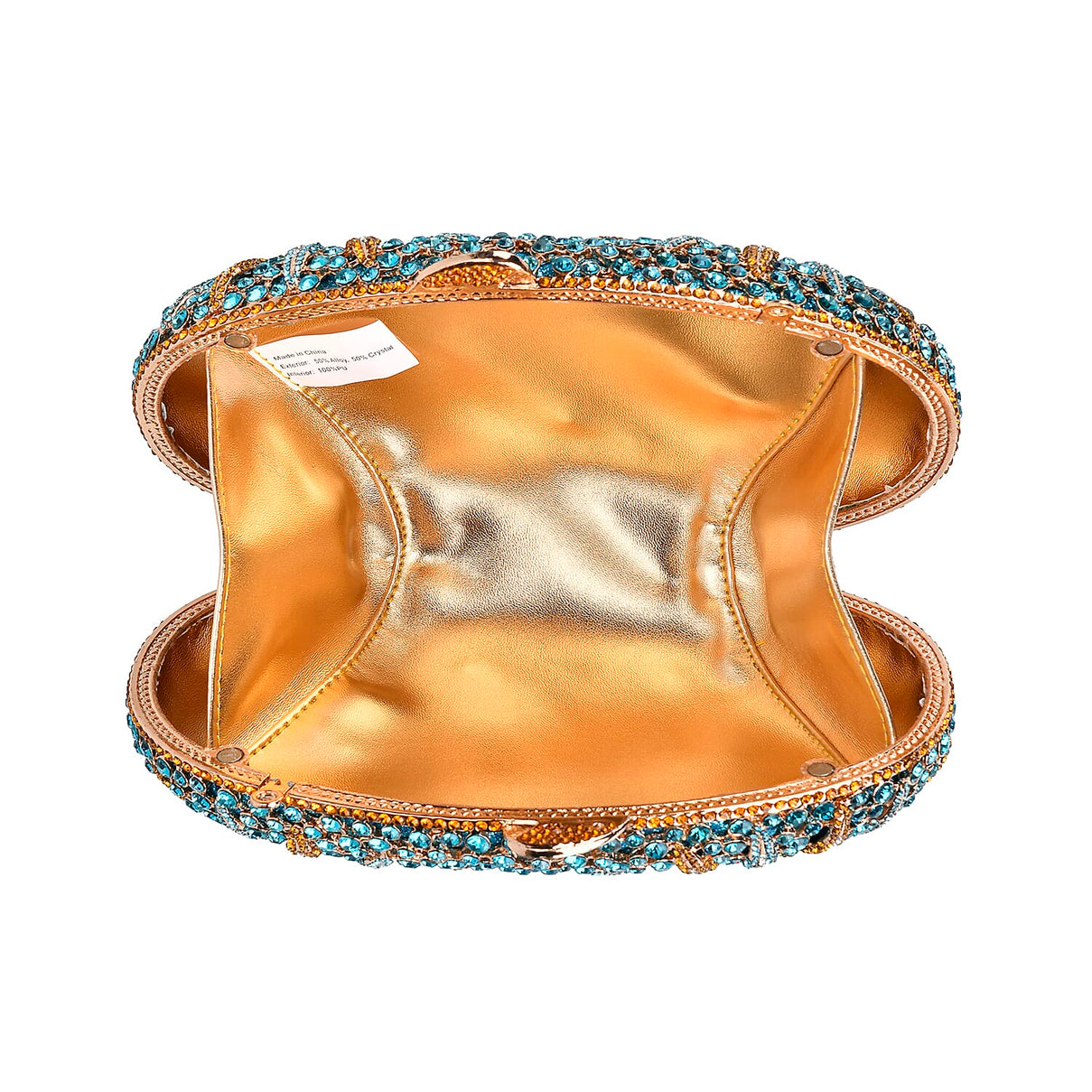 CLOSE OUT DEAL - Crystellia North Star Pattern Premium Austrian Crystal Clutch Bag - Blue &amp; Multicolour 8253556 6