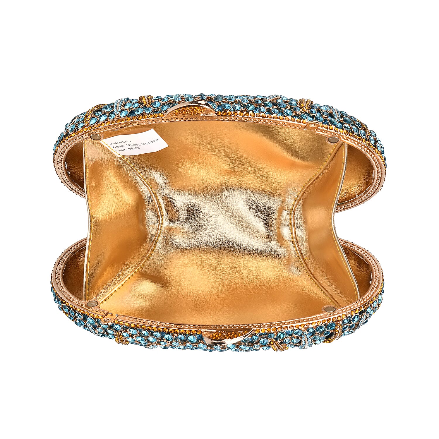 CLOSE OUT DEAL - Crystellia North Star Pattern Premium Austrian Crystal Clutch Bag - Blue &amp; Multicolour 8253556 6
