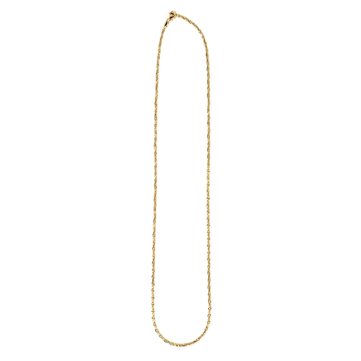 Italian Made Sterling Silver 1.9MM Fancy Twisted Snake Necklace with Lobster Clasp in Yellow Gold Plating 22 Inch 8183722 3