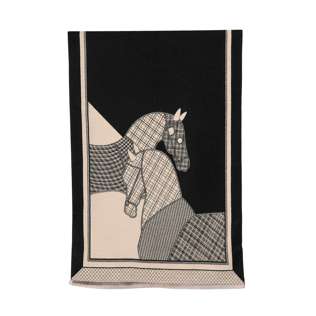 Close Out Deal - Designer Luxurious Horse Print Warm Shawl 7933883 8