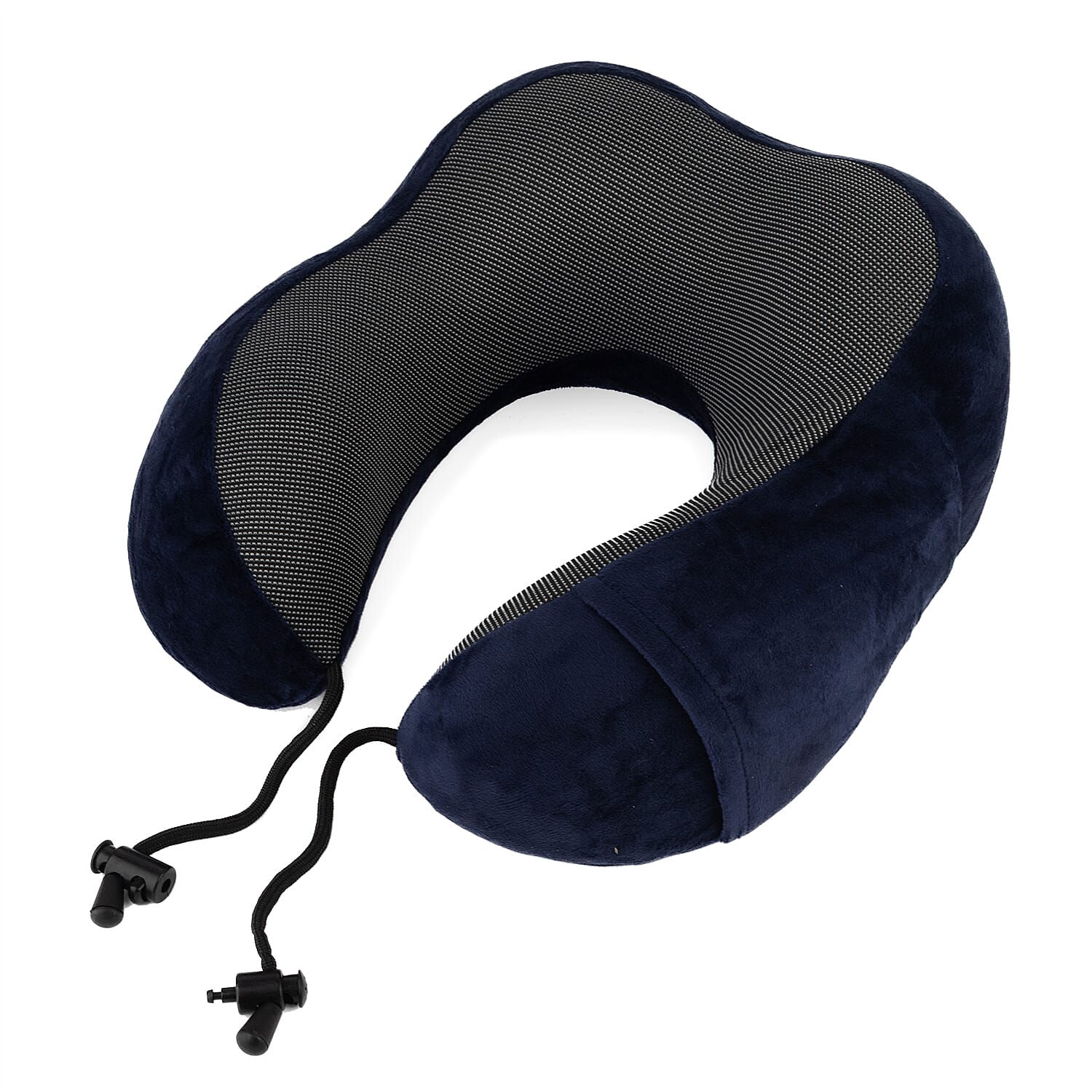 CUQOO Memory Foam Neck Travel Pillow with Travel Bag - Navy 8101672 3