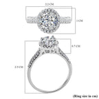 NY Close Out - Simulated Diamond Ring in Rhodium Overlay Sterling Silver