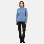 Emreco Cable Front Turtle Neck Jumper (Size L) - Mid Blue
