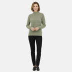 Emreco Cable Front Turtle Neck Jumper (Size S) - Green