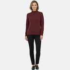 Emreco Cable Front Turtle Neck Jumper (Size XL) - Cherry