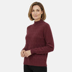 Emreco Cable Front Turtle Neck Jumper (Size XL) - Cherry
