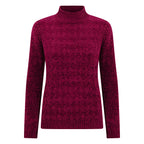 Emreco Cable Front Turtle Neck Jumper (Size XL) - Cherry