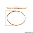 Cabo Delgado Ruby Bangle (Size - 7.5) in 18K Vermeil Yellow Gold Overlay Sterling Silver 2.04 Ct, Silver Wt. 11.00 Gms