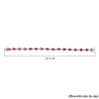 African Ruby Bracelet (Size - 7.5) in Platinum Overlay Sterling Silver 7.45 Ct, Silver Wt. 11.20 Gms