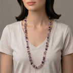 Cacoxenite Chips Necklace (Size - 32) 353.00 Ct.