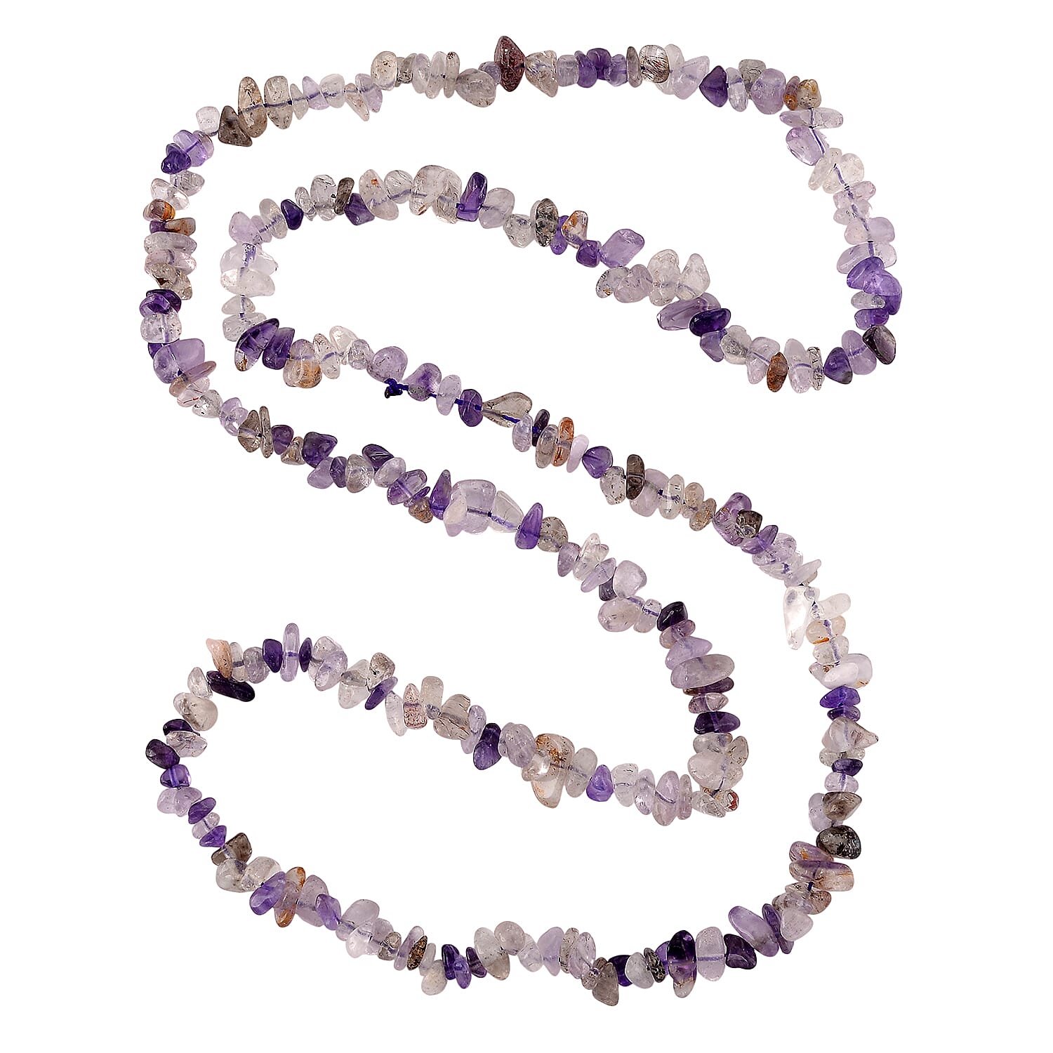 Cacoxenite Chips Necklace (Size - 32) 353.00 Ct. V32512333 5