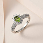 Calabar Tourmaline & Natural Zircon Ring in Platinum Overlay Sterling Silver 1.30 Ct