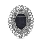 Cameo White Crystal  Brooch