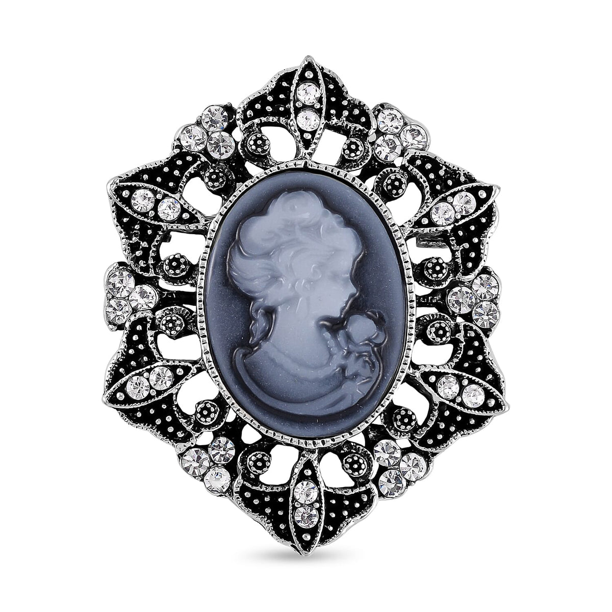 Lady Portrait Crystal Brooch 7639823 0