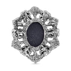 Cameo White Crystal Brooch
