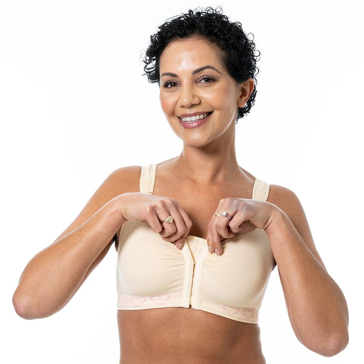 Cancer Research UK Front Fastening Full Coverage Wide Straps Comfort Bra (Size XL) - Blush V32603359 1
