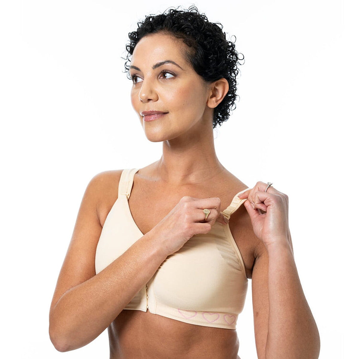 Cancer Research UK Front Fastening Full Coverage Wide Straps Comfort Bra (Size XL) - Blush V32603359 2