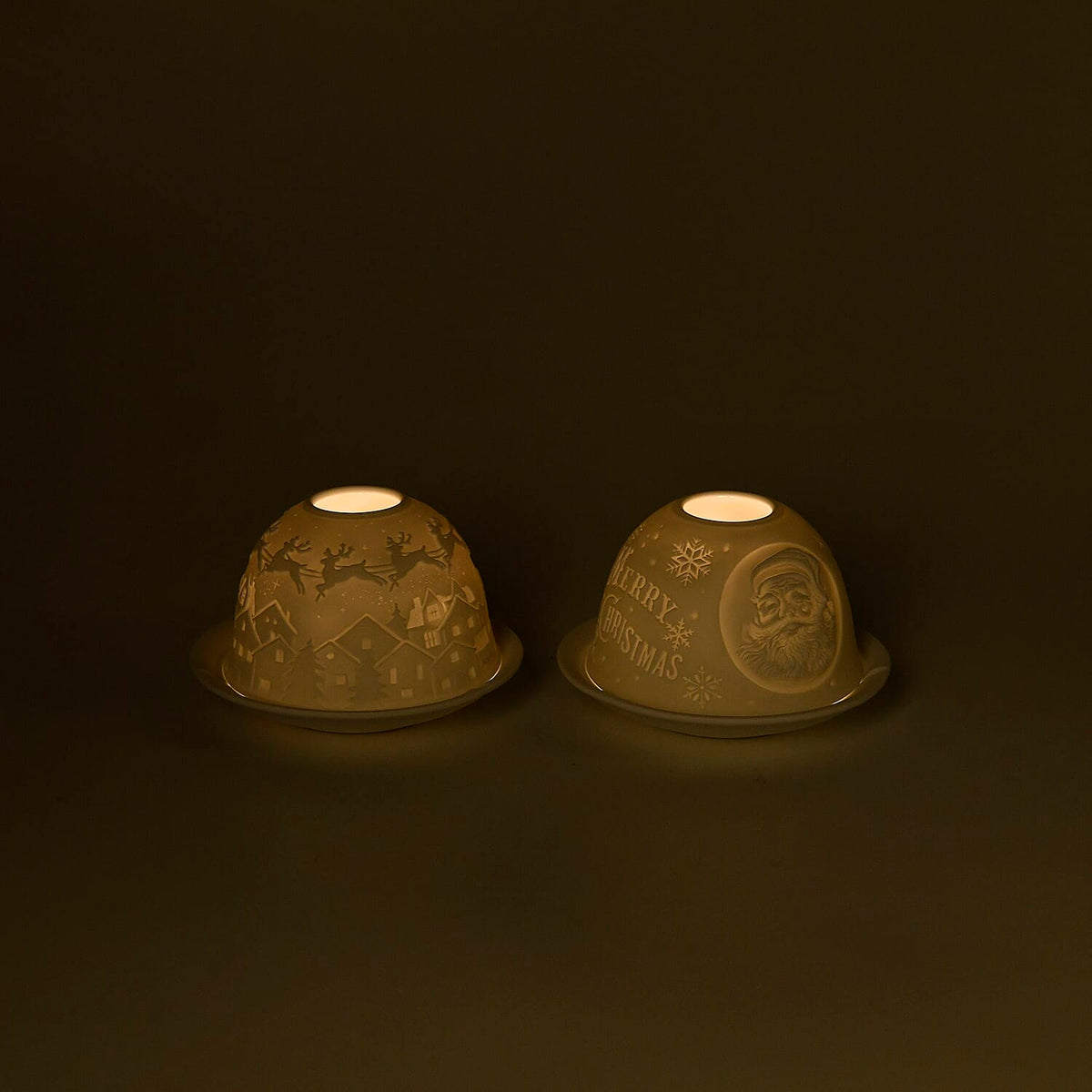 Porcelain Candle Holders with LED Light - Set of 2 V32701728 3