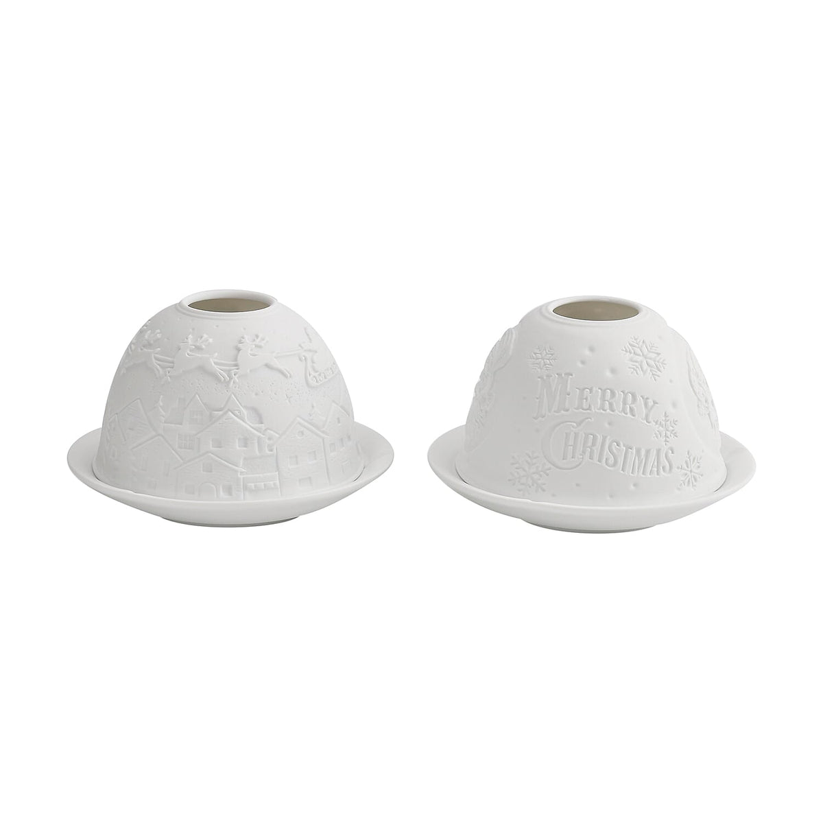Porcelain Candle Holders with LED Light - Set of 2 V32701728 4