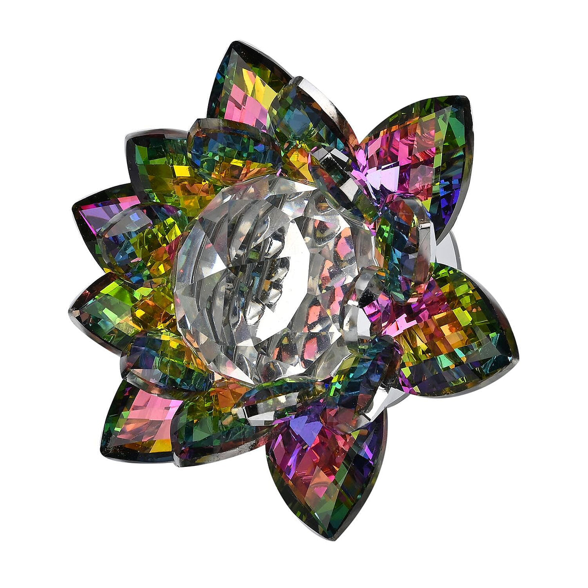 Exquisite Crystal Lotus Flower Rotating Candle Holder 7573550 4
