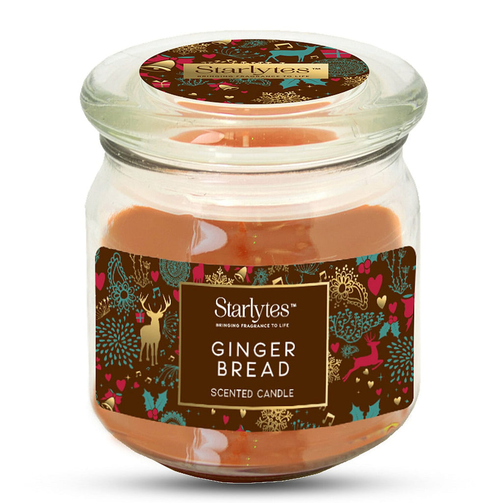 Starlytes Ginger Bread Jar Candle - Brown