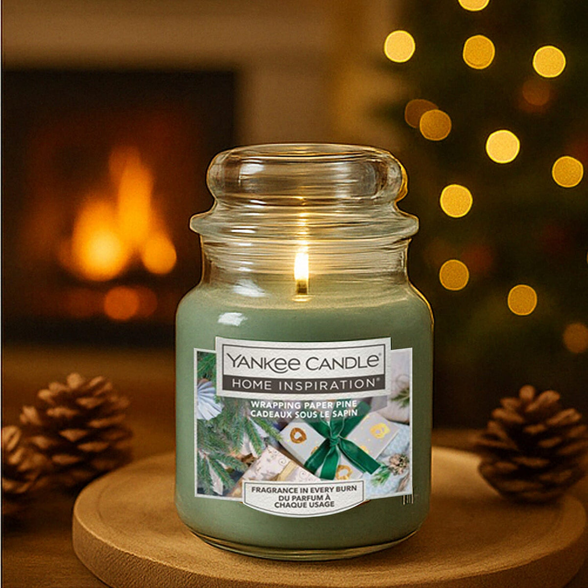 Yankee Candle Home Inspiration Glass Wrapping Paper Pine Candle (104g) 7982922 1