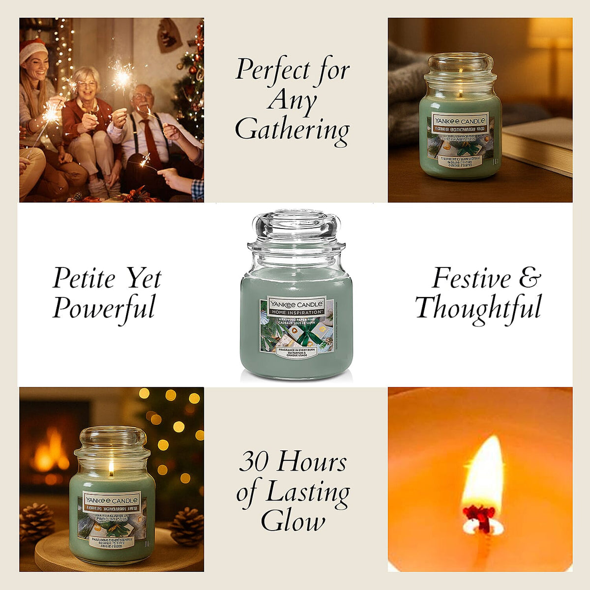 Yankee Candle Home Inspiration Glass Wrapping Paper Pine Candle (104g) 7982922 5