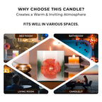 Botanical Pillar Candles with floral design (440 Gms) - Multi Color