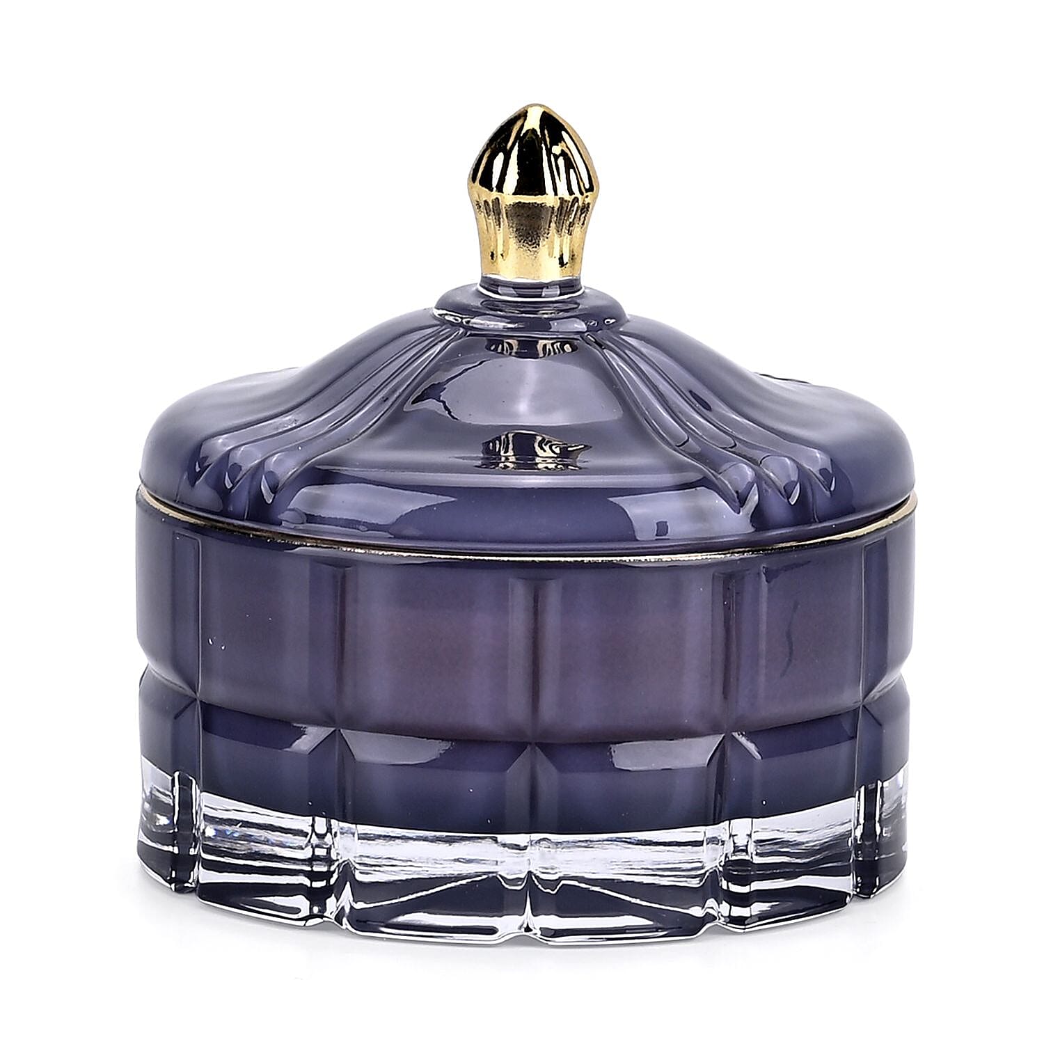 Aroma Glow Glass Jar Candles Lavender and Jasmine Scent (150g) (28hr Burn Time) - Purple 8196131 0