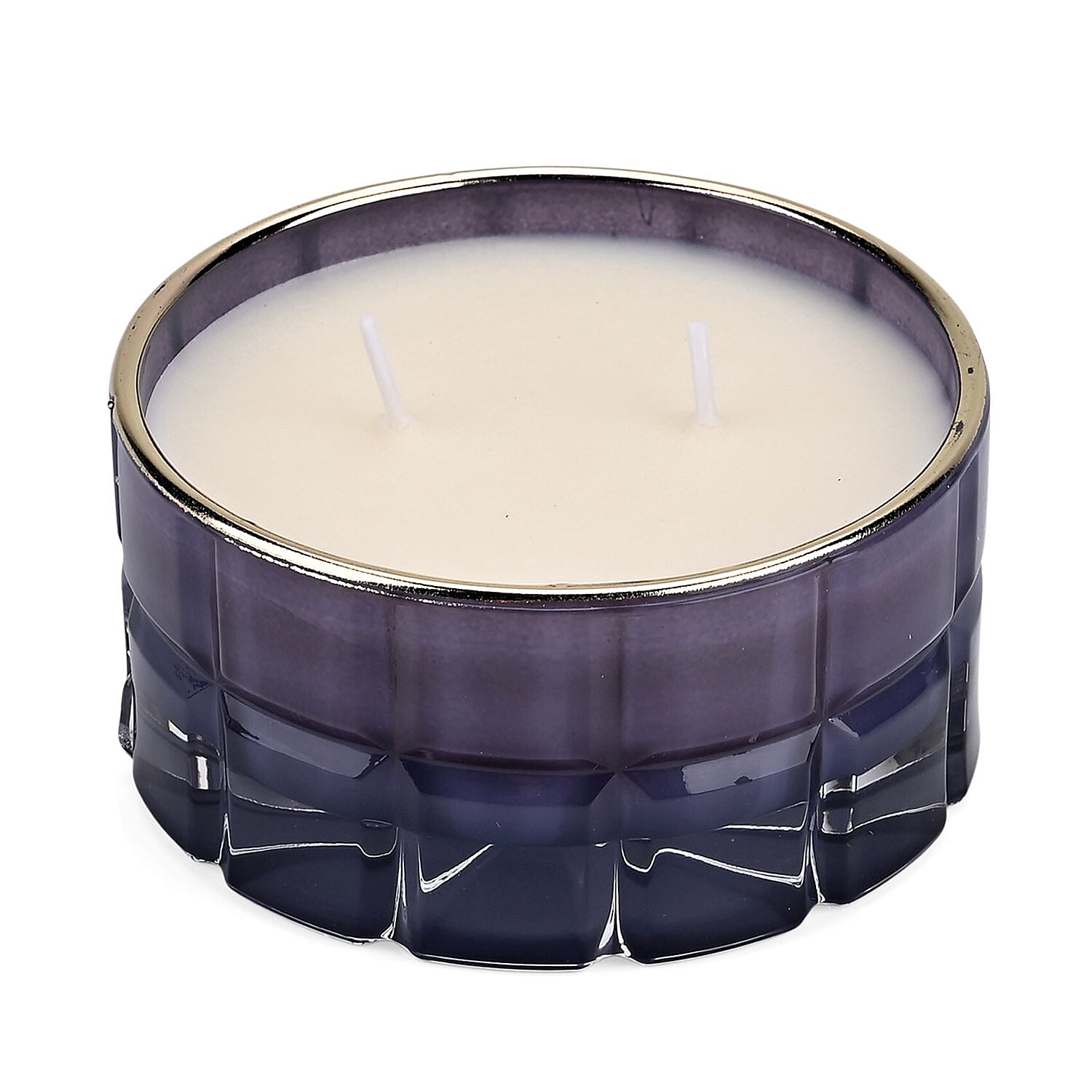 Aroma Glow Glass Jar Candles Lavender and Jasmine Scent (150g) (28hr Burn Time) - Purple 8196131 4