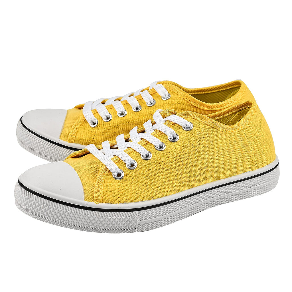 Closeout Deal Canvas Trainers (Size 3) - Yellow