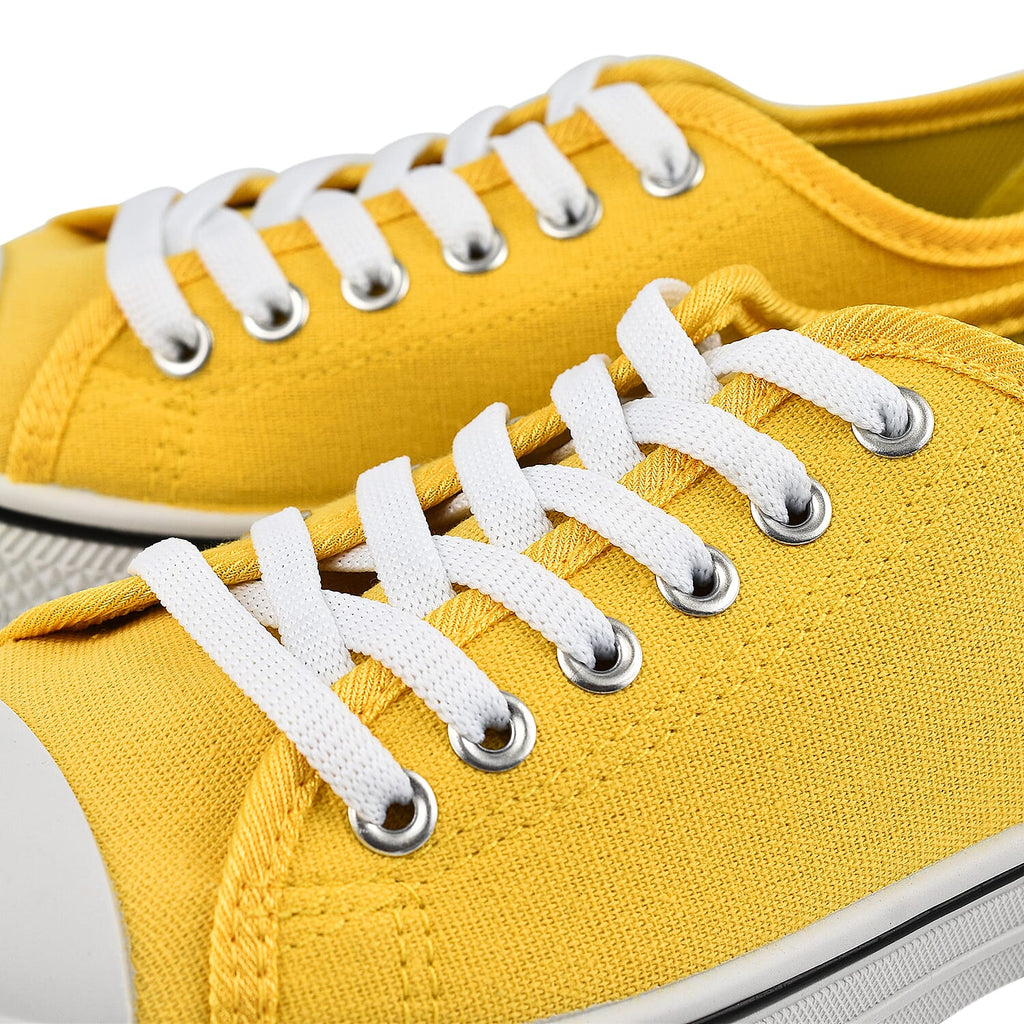 Closeout Deal Canvas Trainers (Size 3) - Yellow