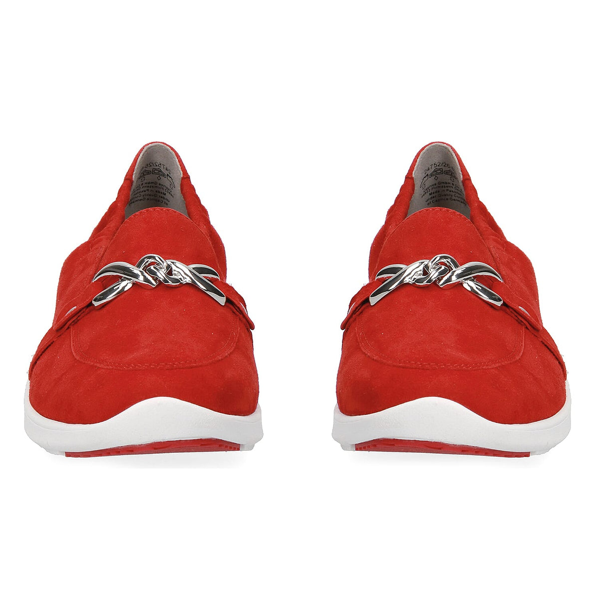 Caprice Leather Buckle detailing Loafers Red 6306128 2