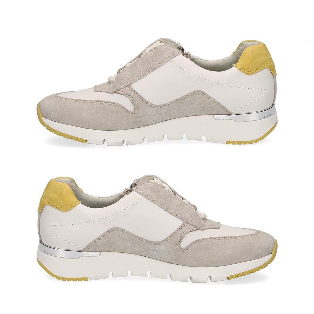CAPRICE Lightweight with Side Zipper Sneaker Shoes (Size 8) - White & Grey