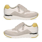 CAPRICE Lightweight with Side Zipper Sneaker Shoes (Size 8) - White & Grey