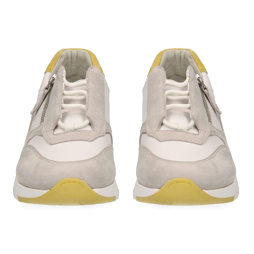 CAPRICE Lightweight with Side Zipper Sneaker Shoes (Size 8) - White & Grey