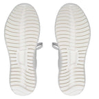 Caprice Metallic Leather Mesh Trainer in White (Size 3.5)