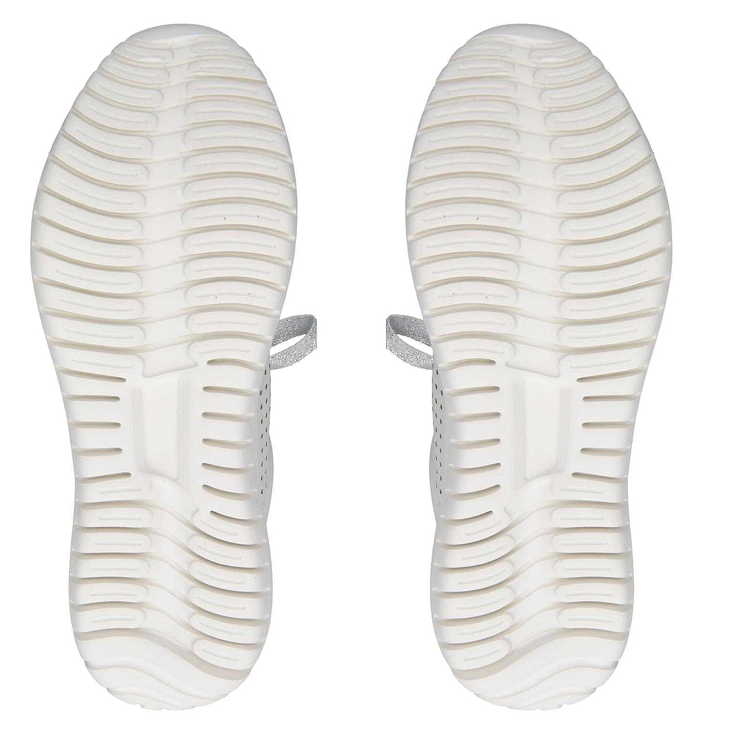 Caprice Metallic Leather Trainer - White 6126342 5