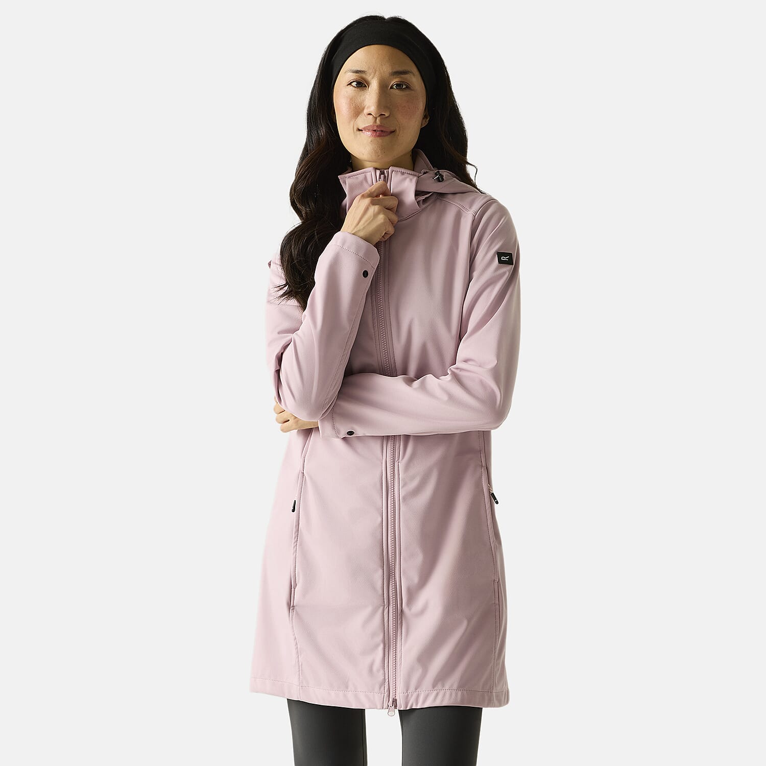 Regatta Womens Softshell Waterproof Longline Jacket with Detachable Hood (Size 12) - Purple 8511221 1