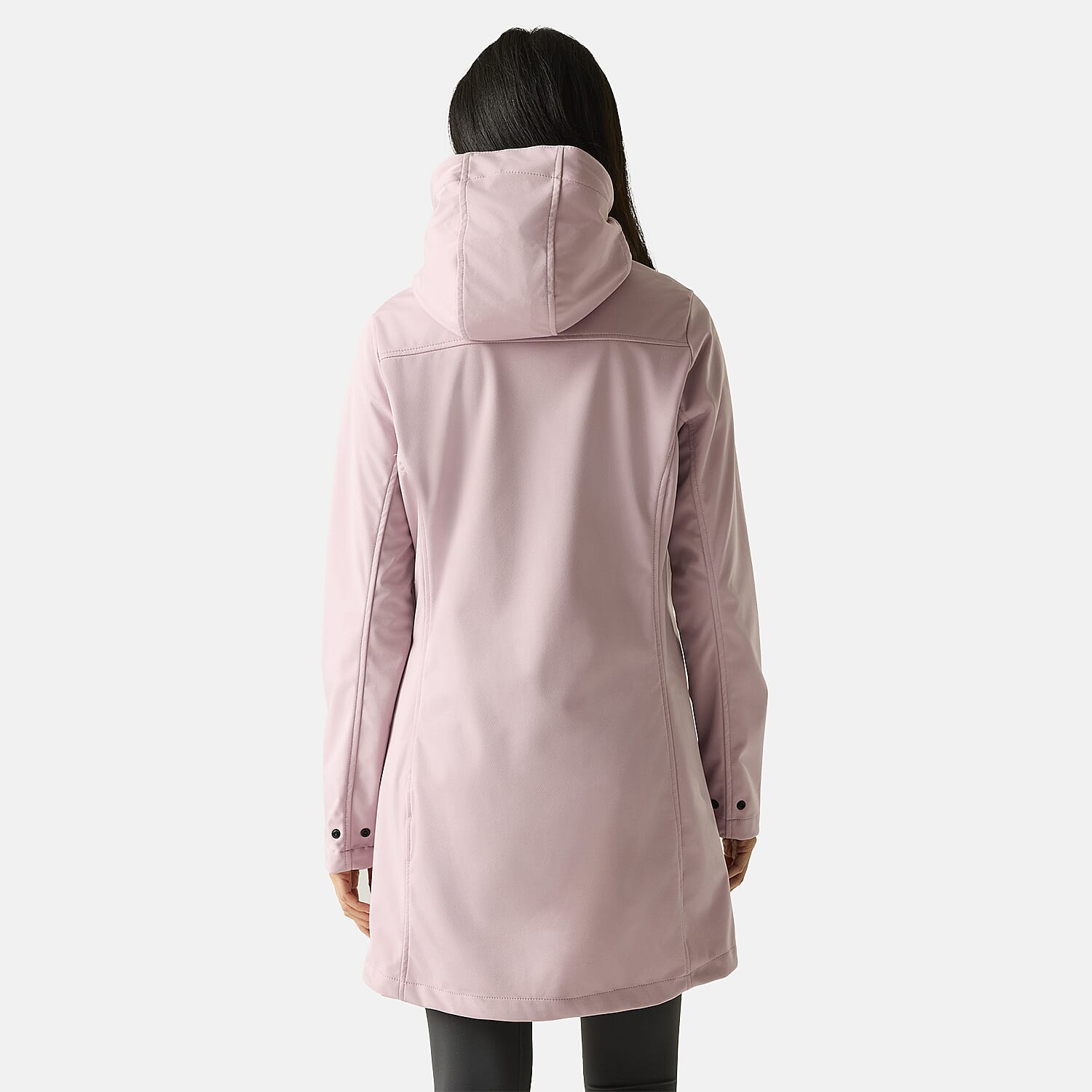 Regatta Womens Softshell Waterproof Longline Jacket with Detachable Hood (Size 12) - Purple 8511221 2