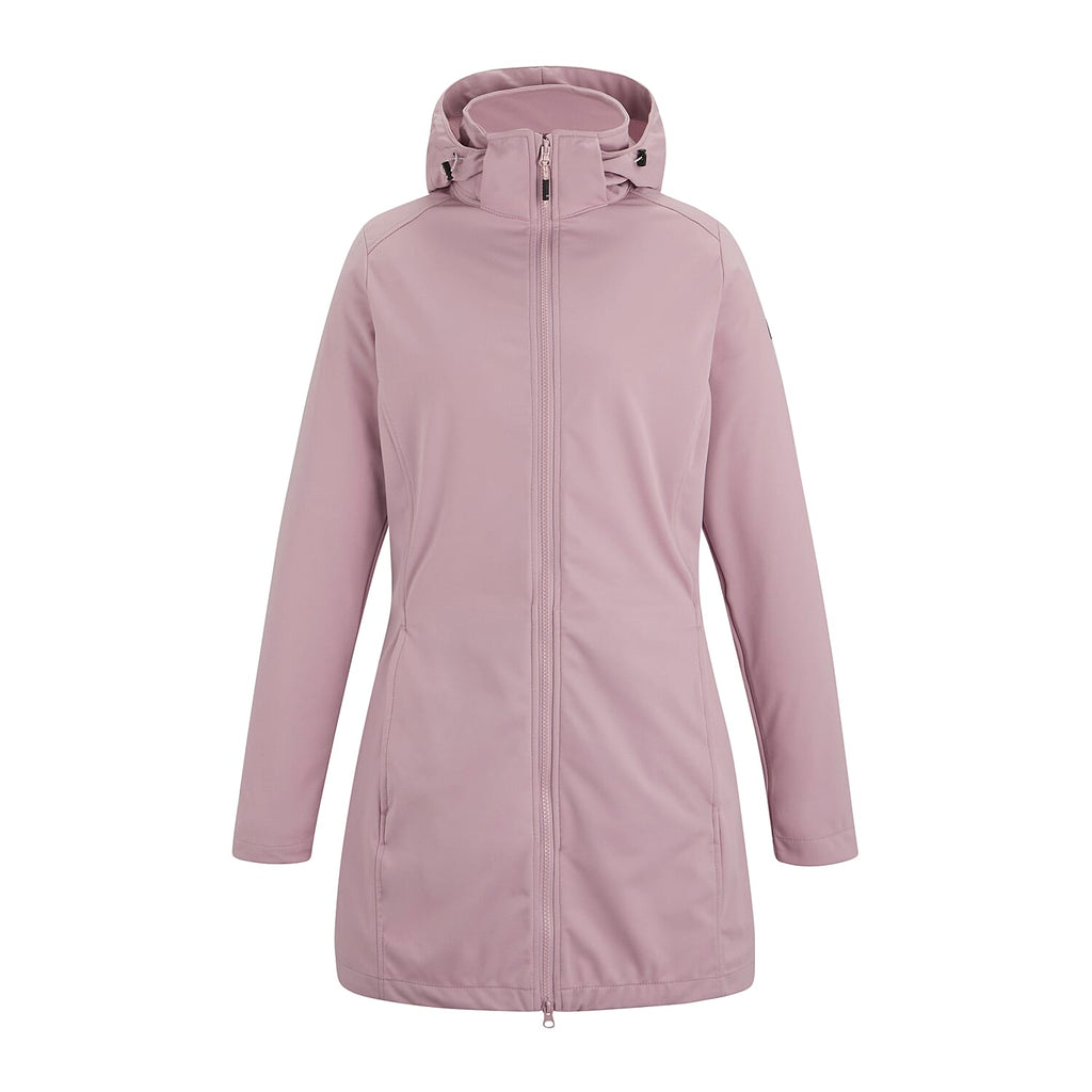 Regatta Womens Softshell Waterproof Longline Jacket with Detachable Hood (Size 12) - Purple