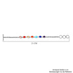 Biggest Deal - Multi Gemstone Bracelet (Size - 7.5) in Rhodium Overlay Sterling Silver 8.18 Ct, Silver Wt. 10.86 Gms.